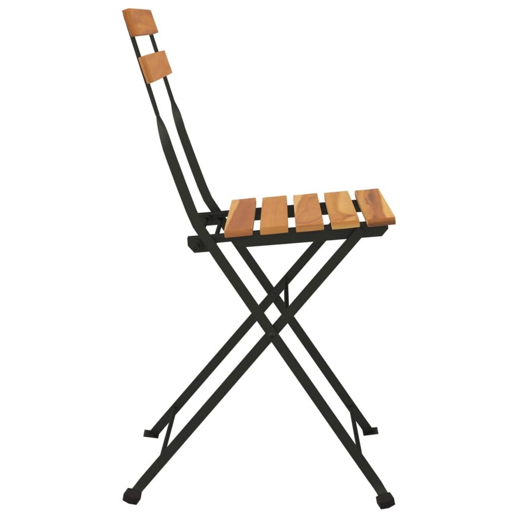 Bistrostoelen (4x) Teakhout/Staal - DEALS! 74% Korting!