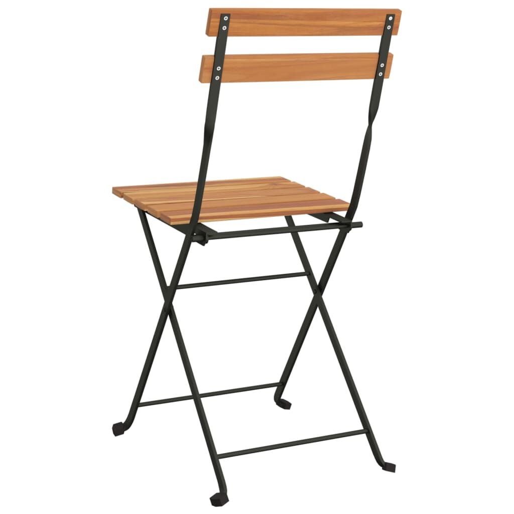 Bistrostoelen (4x) Teakhout/Staal - DEALS! 74% Korting!