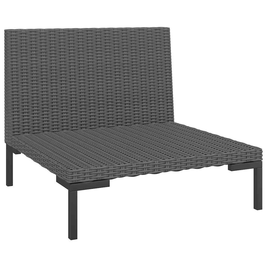 VidaXL Tuinbank Set (2x) Halfrond Rattan + Kussens -56%