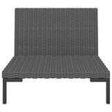 VidaXL Tuinbank Set (2x) Halfrond Rattan + Kussens -56%