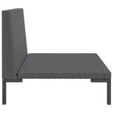 VidaXL Tuinbank Set (2x) Halfrond Rattan + Kussens -56%