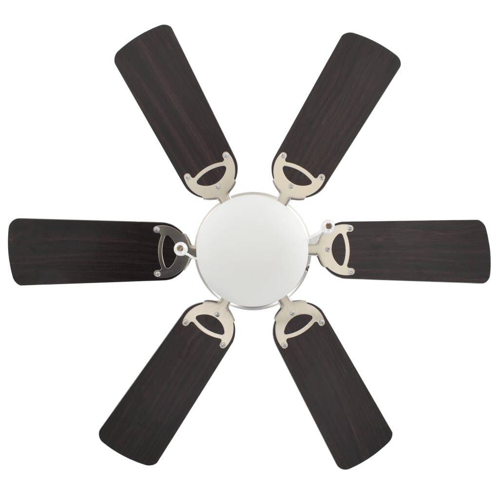 vidaXL Plafondventilator met Lamp Donkerbruin - 51% Korting!