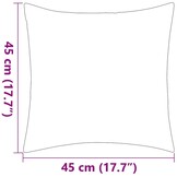 VidaXL Buitenkussens 45x45cm Marineblauw 2st -51% Korting!