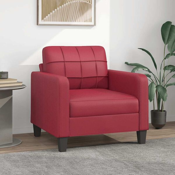 vidaXL Fauteuil Wijnrood Kunstleer - 46% Korting!
