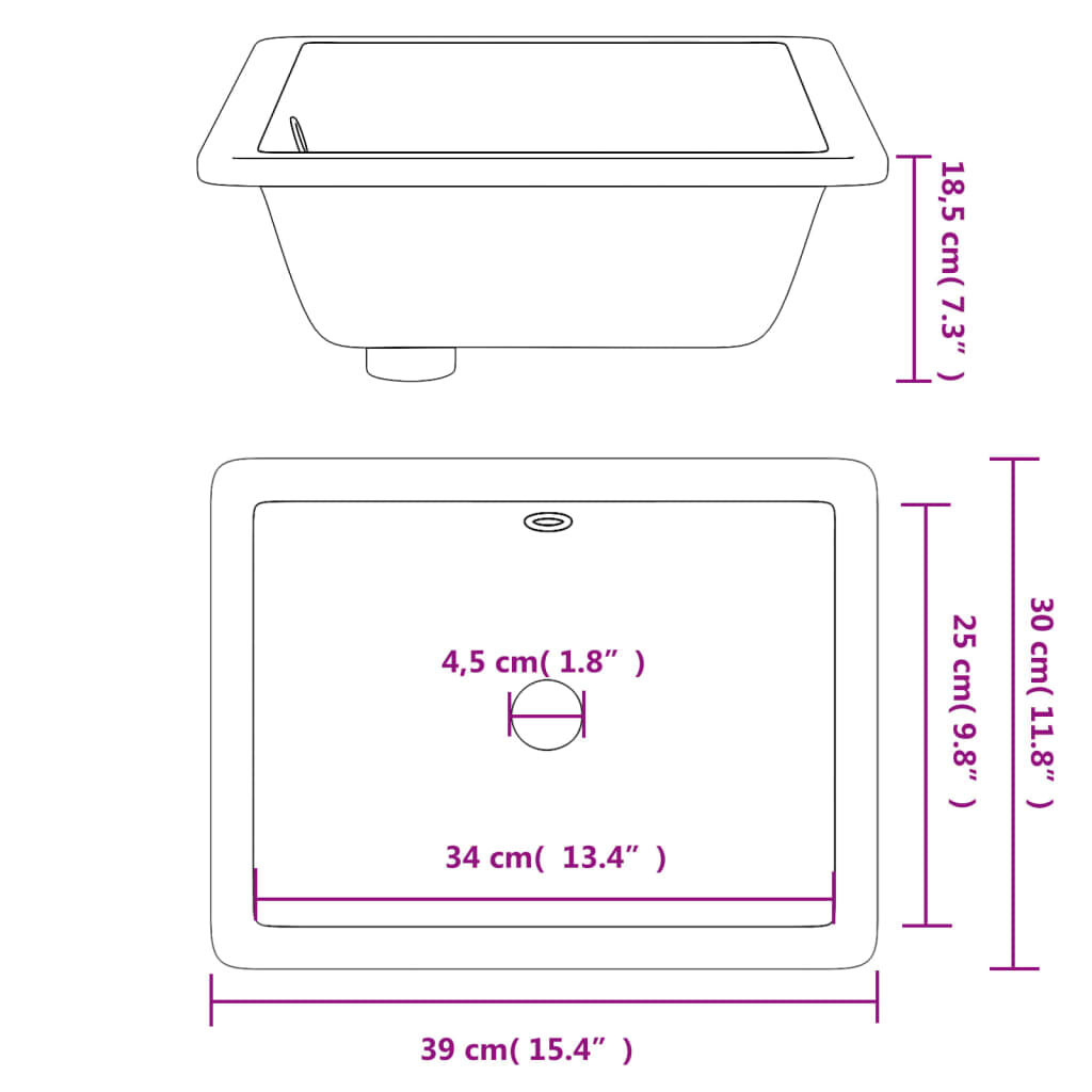 Wastafel Keramiek Wit 39cm - 62% Korting! Retourdeal
