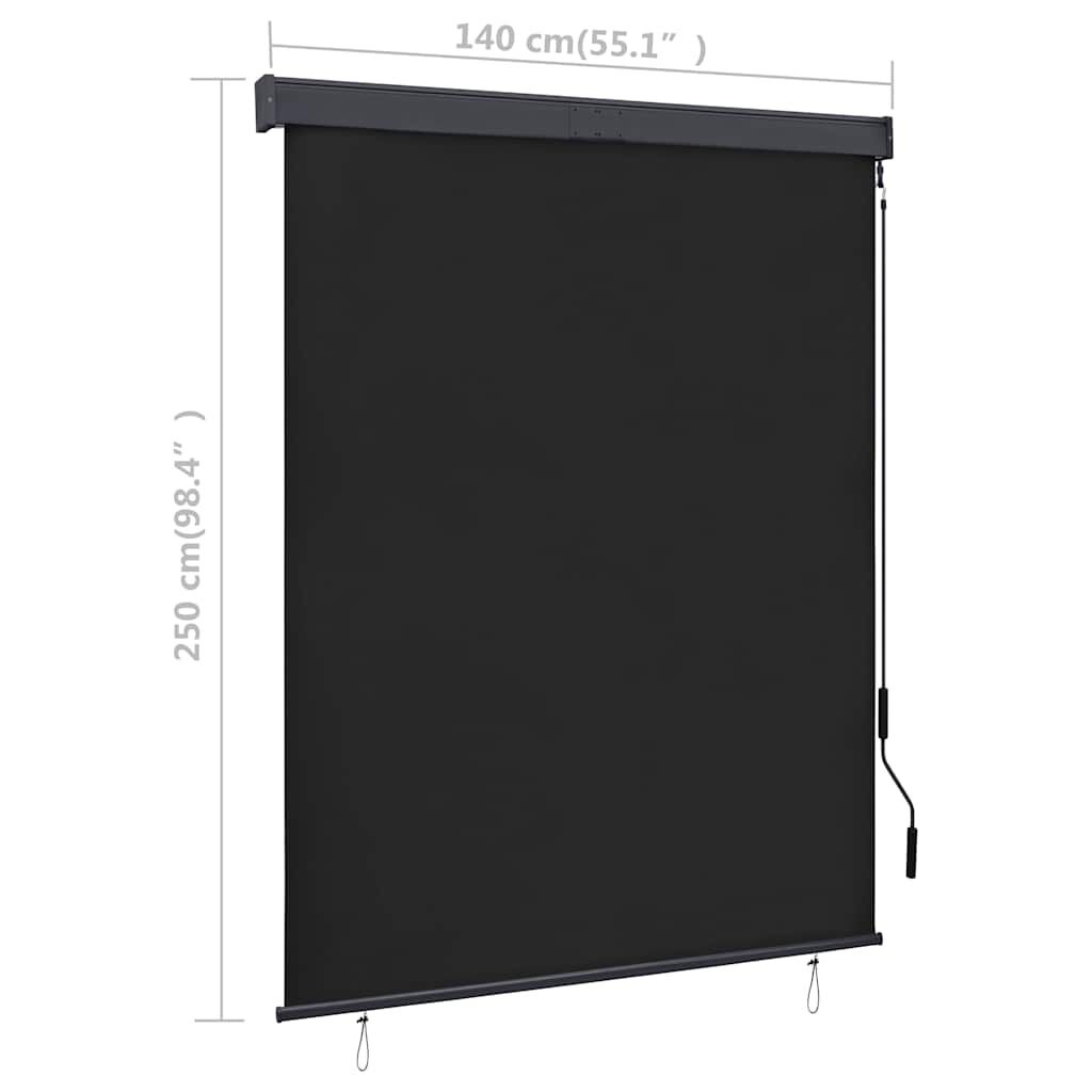 vidaXL Rolgordijn Buiten 140x250 Antraciet - 46% Korting!