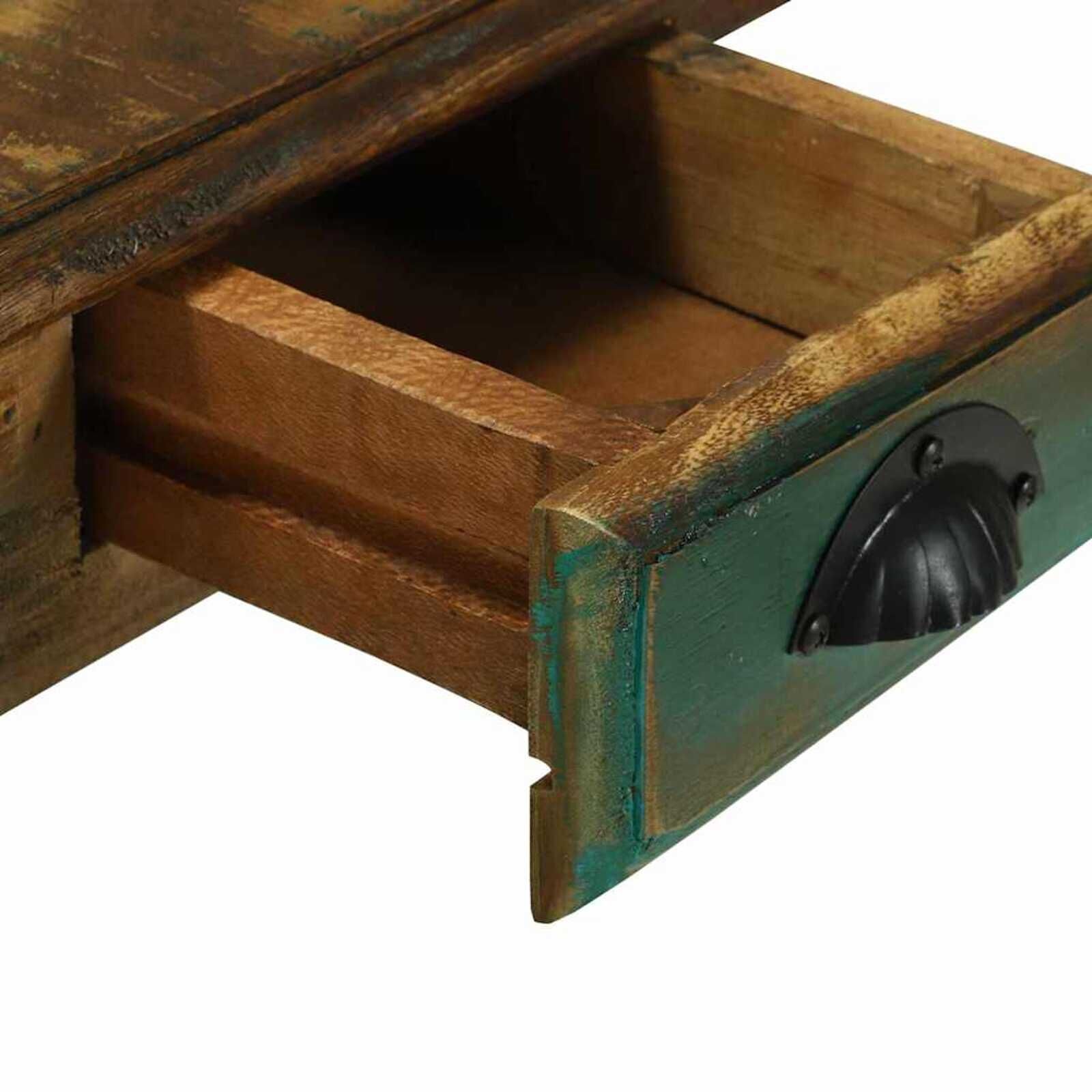 Bureau Gerecycled Hout Bruin 112cm - 51% Korting!