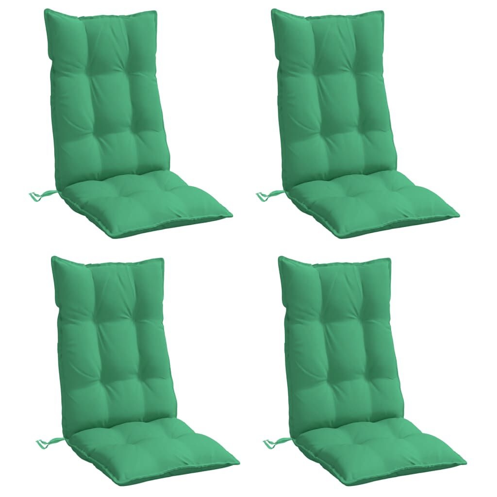 VidaXL Stoelkussens Hoge Rug Groen (4 stuks) - 51% Korting!