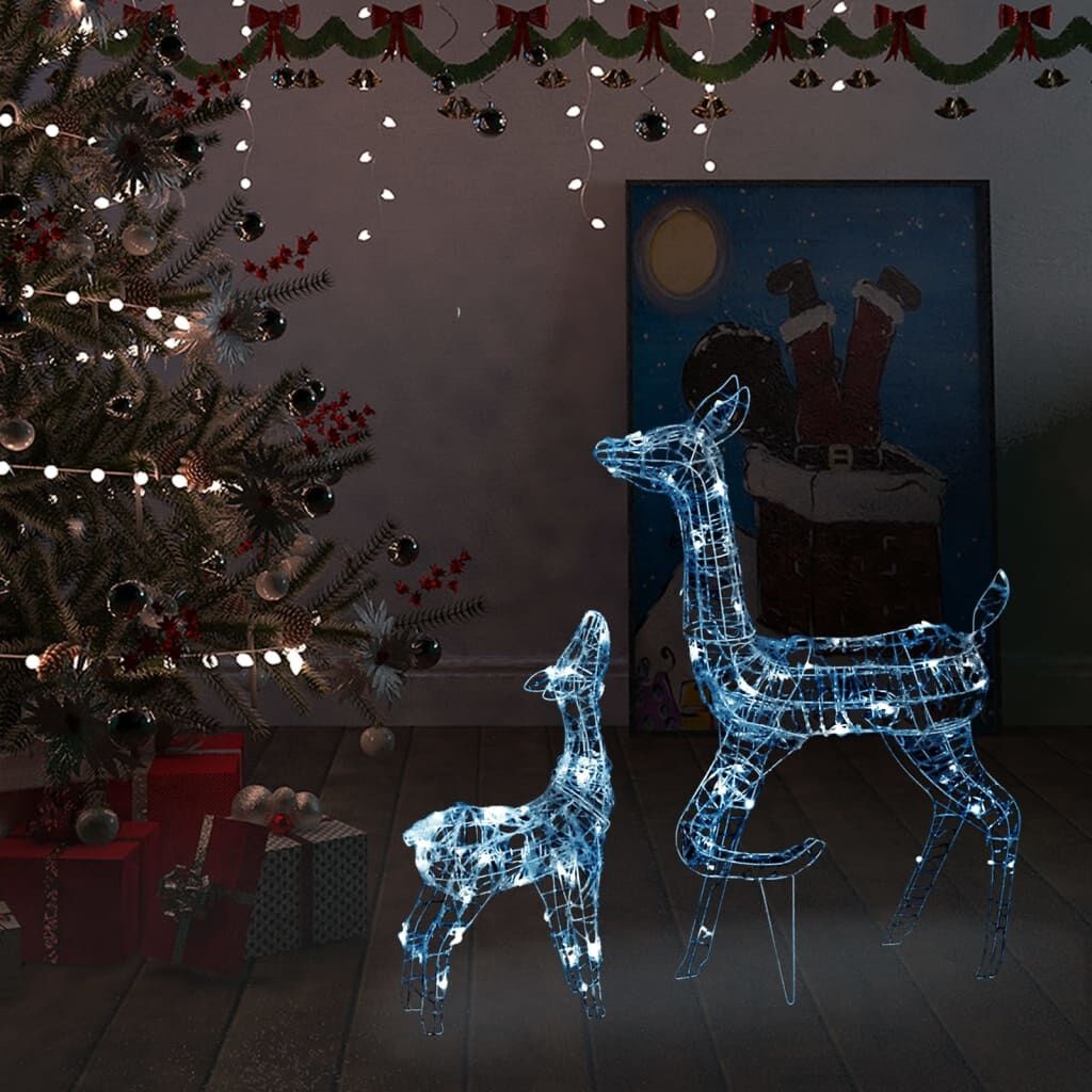 vidaXL Rendierfamilie Kerstverlichting - 160 LED - 62% Korting!