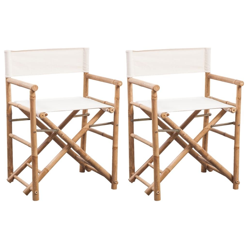 Regisseursstoelen (2 st) Bamboe/Canvas - 40% Korting!
