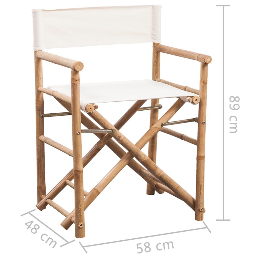 Regisseursstoelen (2 st) Bamboe/Canvas - 40% Korting!