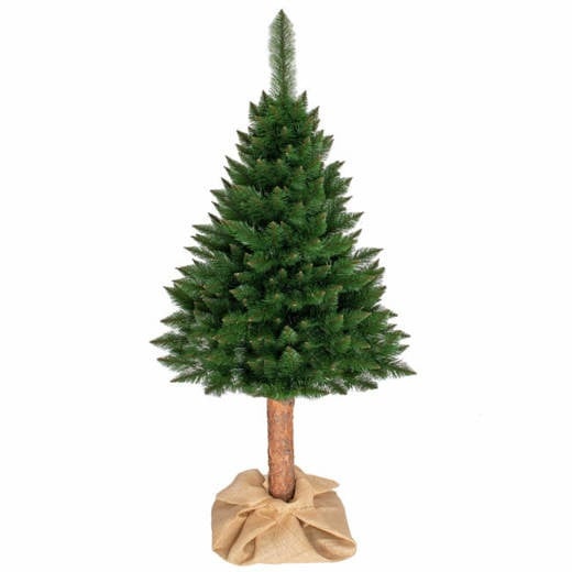 Kunstkerstboom 190 cm Spar met Houten Stam - 40% Korting!