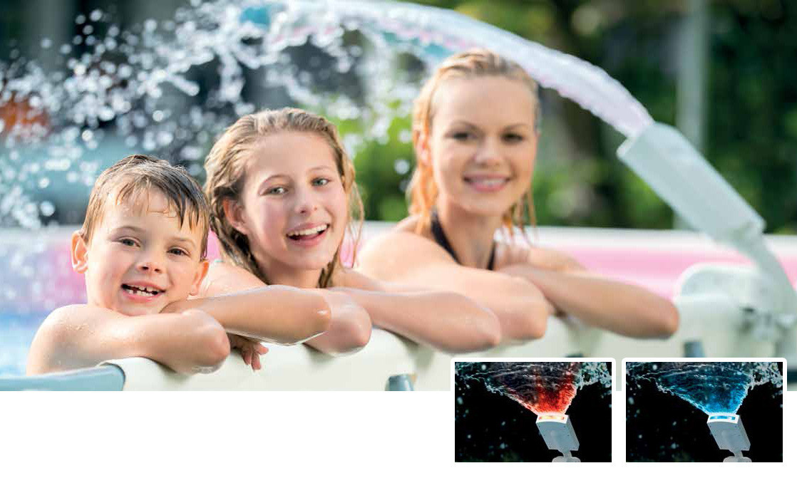 INTEX Zwembadfontein LED - Wit - 40% Korting!