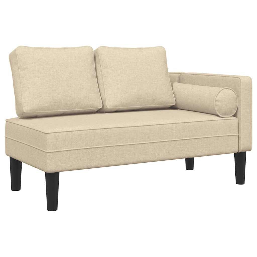 Chaise Longue Crème + Kussens - 40% Korting!
