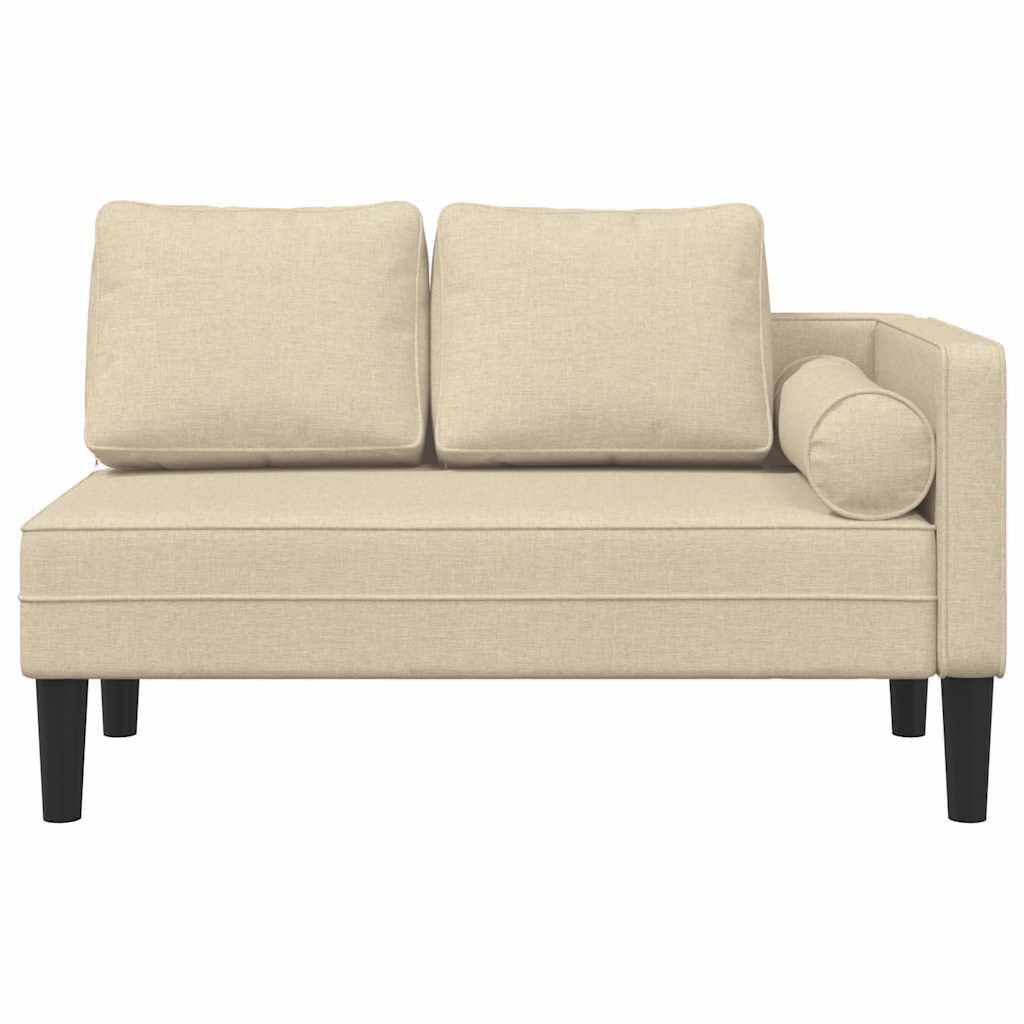 Chaise Longue Crème + Kussens - 40% Korting!