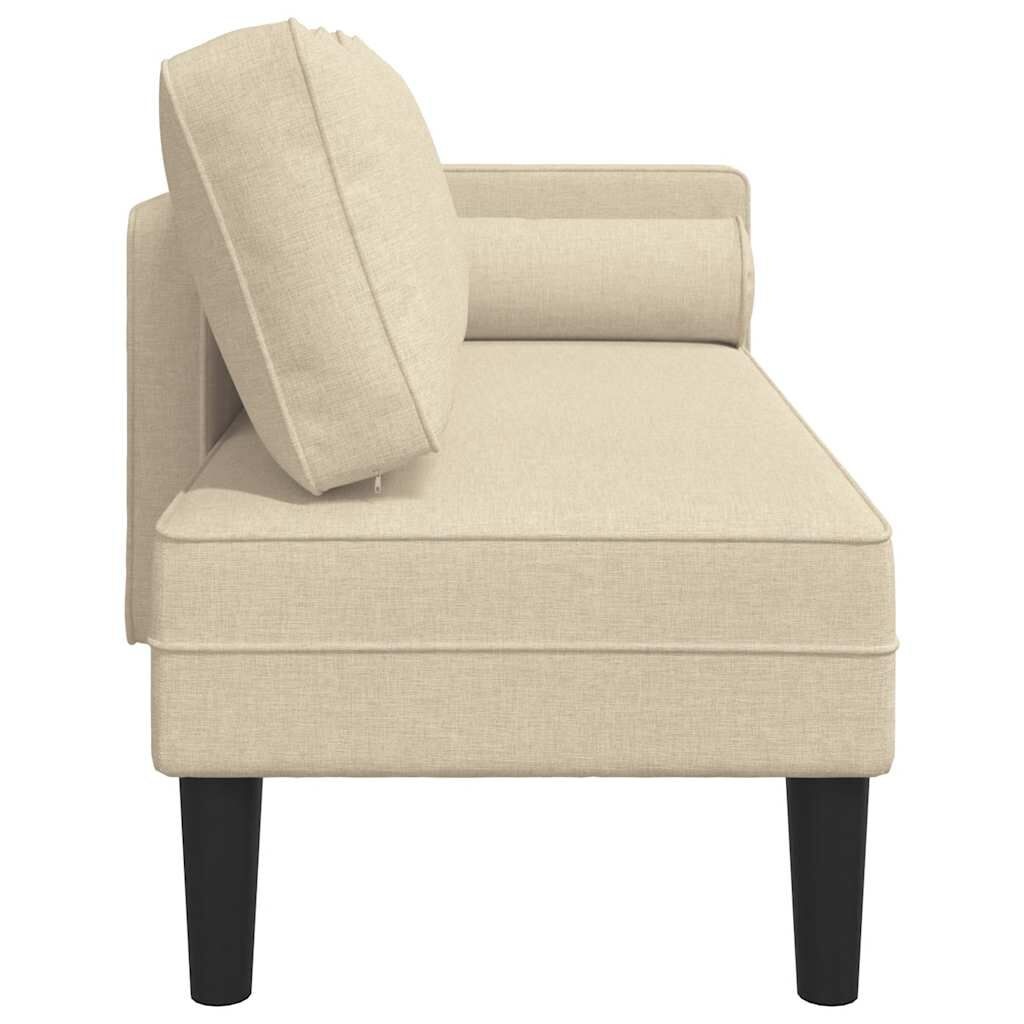 Chaise Longue Crème + Kussens - 40% Korting!