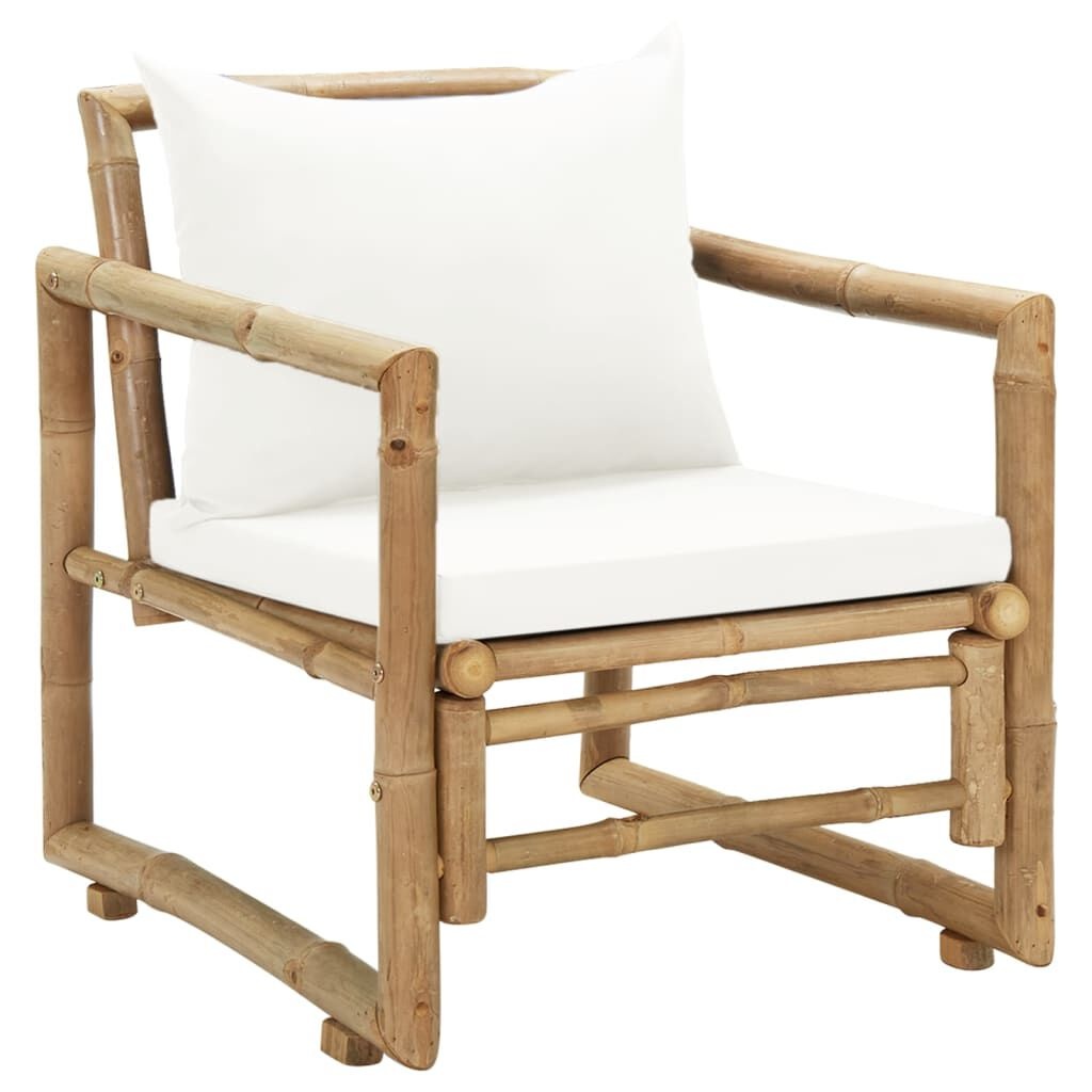 Tuinstoelen Bamboe (2 st) met Kussens - 55% Korting!