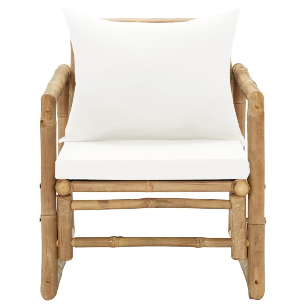 Tuinstoelen Bamboe (2 st) met Kussens - 55% Korting!