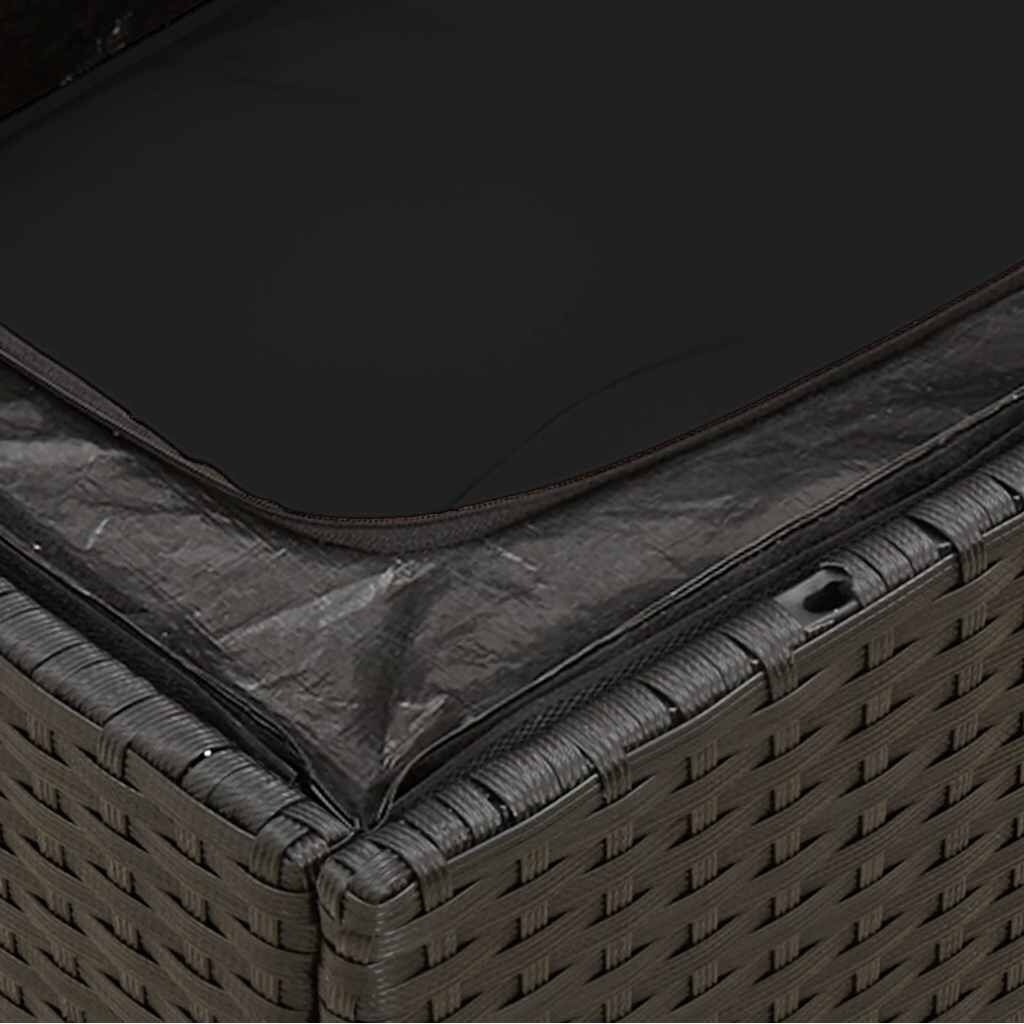 Tuinhoekbank vidaXL Zwart Rattan met Kussens - 51% Korting!