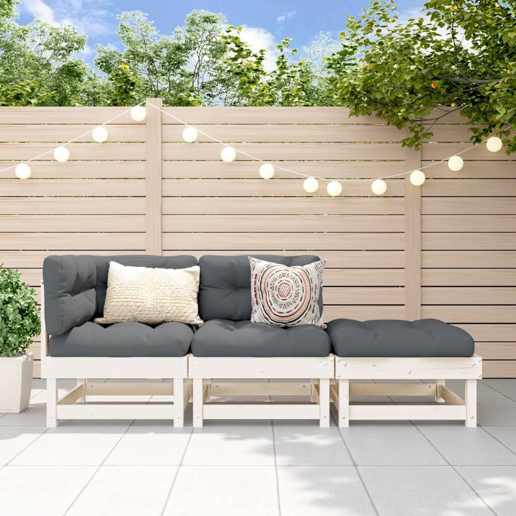 VidaXL Loungeset Grenenhout Wit - 64% Korting - Retourdeal!
