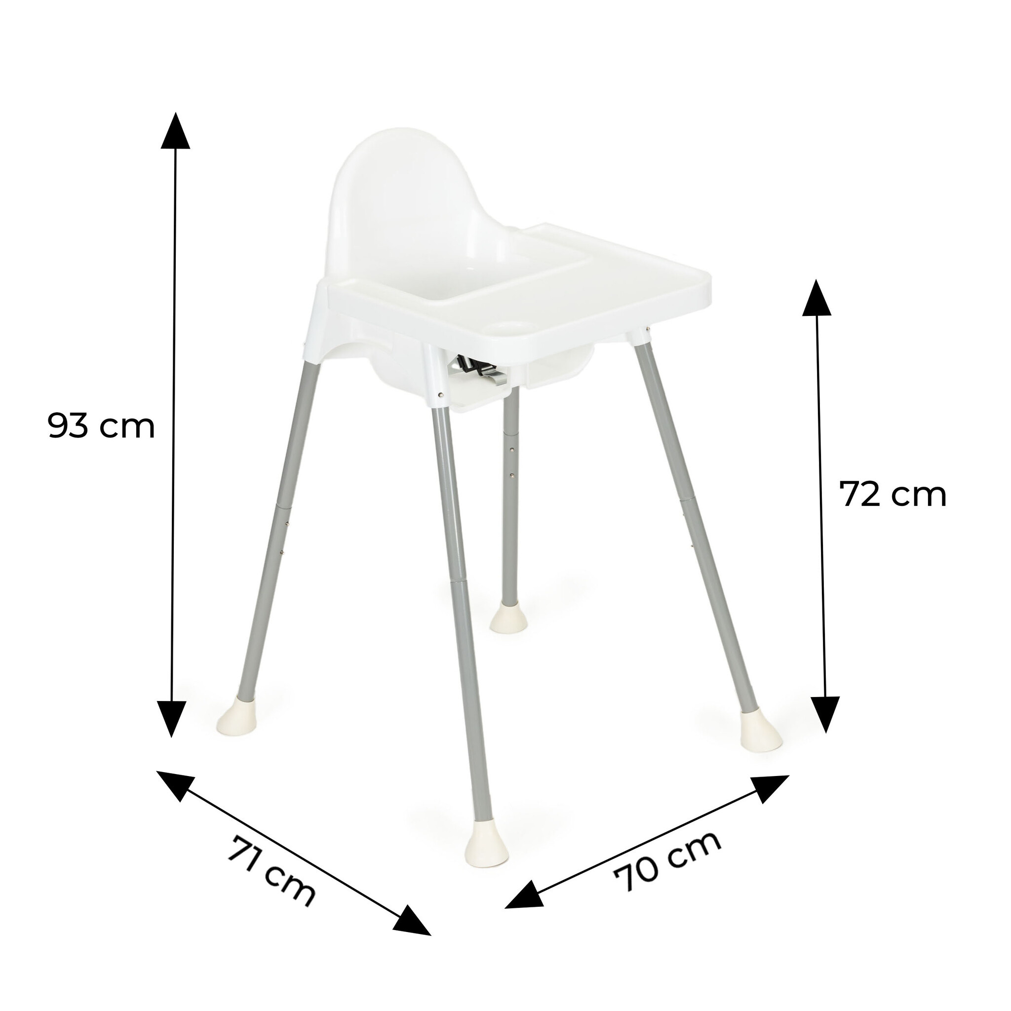 Kinderstoel Wit - Hoog/Laag - Nu 40% Korting!