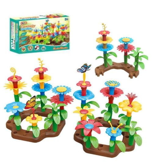 Blokken Puzzel Tuin Bloemen (152 stuks) - 40% Korting!
