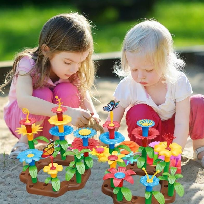 Blokken Puzzel Tuin Bloemen (152 stuks) - 40% Korting!