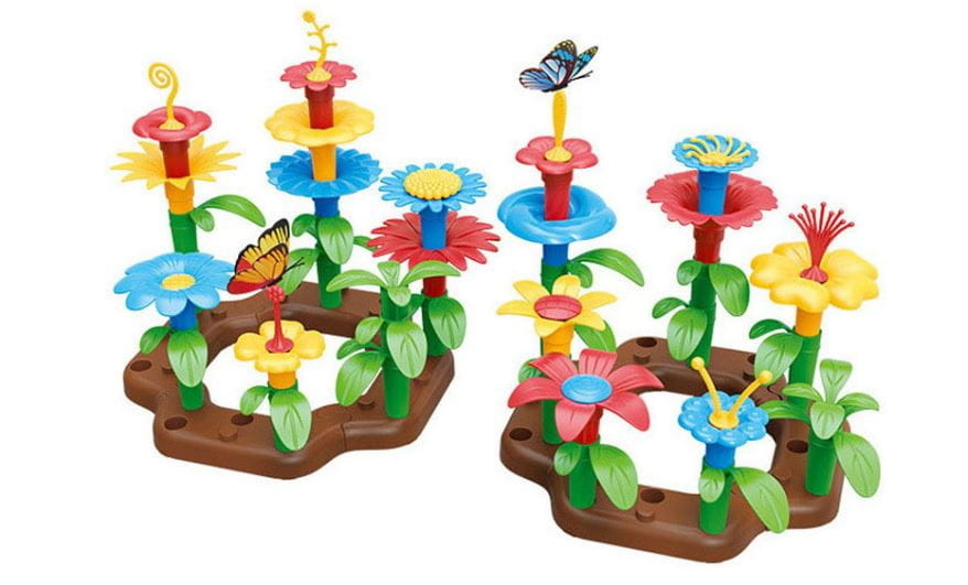 Blokken Puzzel Tuin Bloemen (152 stuks) - 40% Korting!