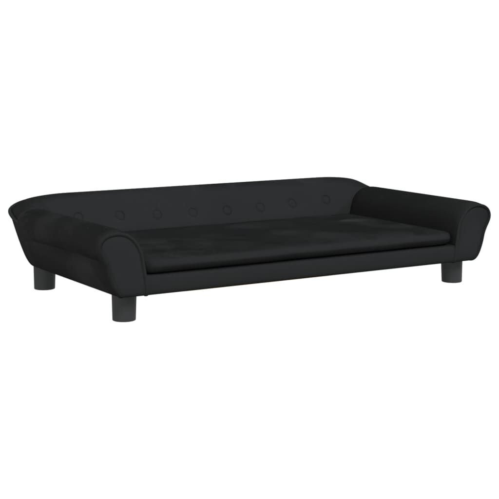 VidaXL Kinderbank Fluweel Zwart - 100x50cm - 40% Korting!