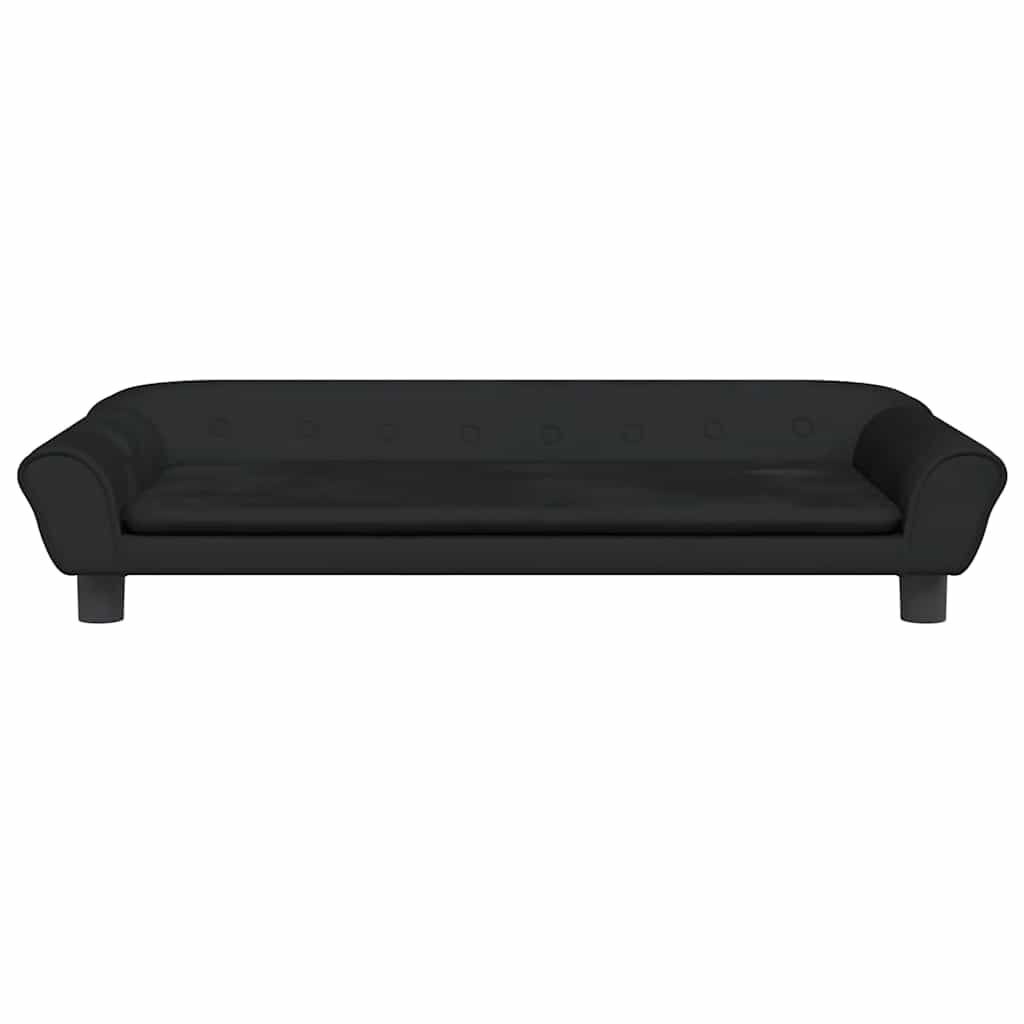 VidaXL Kinderbank Fluweel Zwart - 100x50cm - 40% Korting!