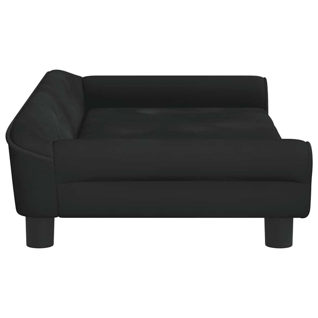 VidaXL Kinderbank Fluweel Zwart - 100x50cm - 40% Korting!