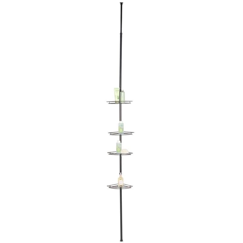 Telescopisch Doucherek Zwart - 2 Niveaus - 40% Korting!