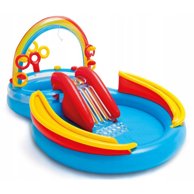 INTEX Regenboog Zwembad met Glijbaan - 40% Korting!