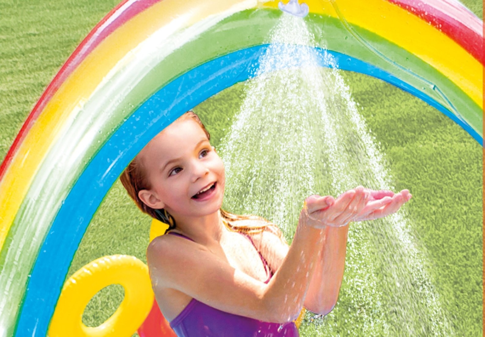 INTEX Regenboog Zwembad met Glijbaan - 40% Korting!