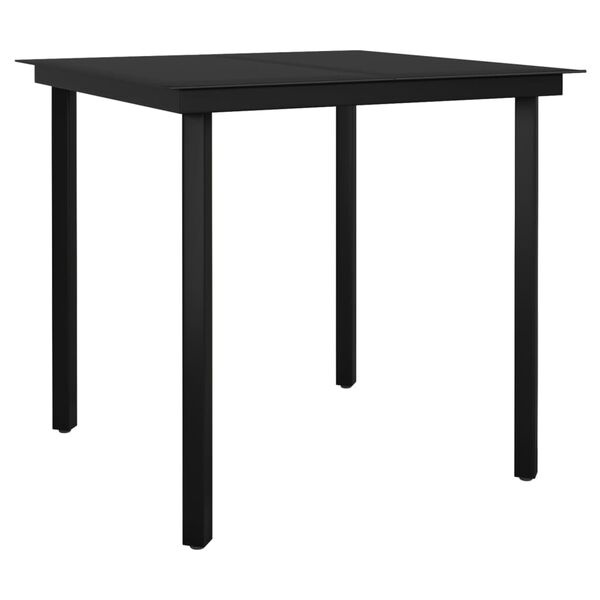 VidaXL Tuintafel Zwart 80x80cm - 51% Korting! (Retourdeal)