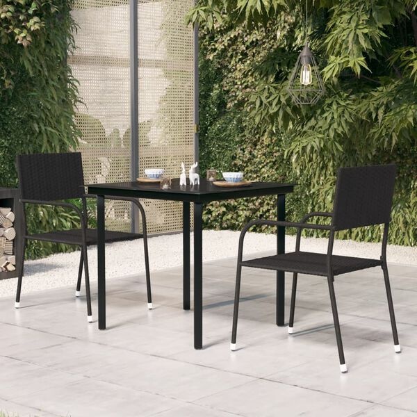 VidaXL Tuintafel Zwart 80x80cm - 51% Korting! (Retourdeal)