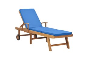VidaXL Teakhouten Ligbed Blauw - 40% Korting! (Retour)
