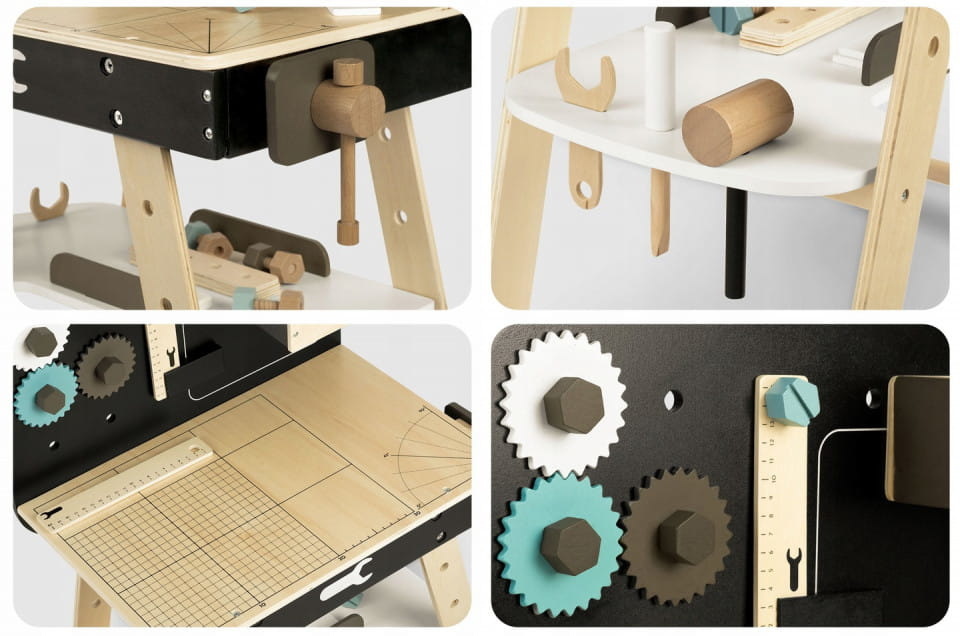 Kinderwerkplaats Hout - Incl. Acc. - Schoolbord - 40% Korting!
