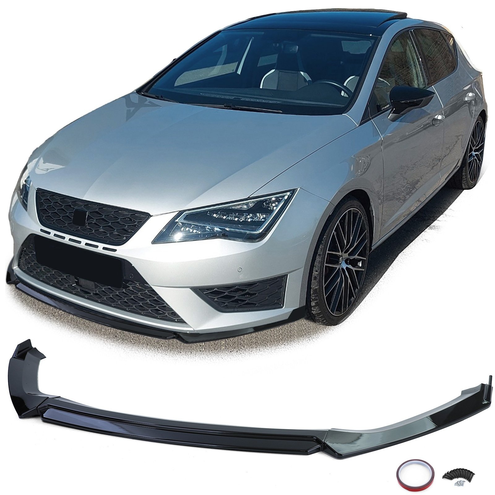 Seat Leon 5F Cupra Spoilerlip Zwart (2012-2020) -40%!