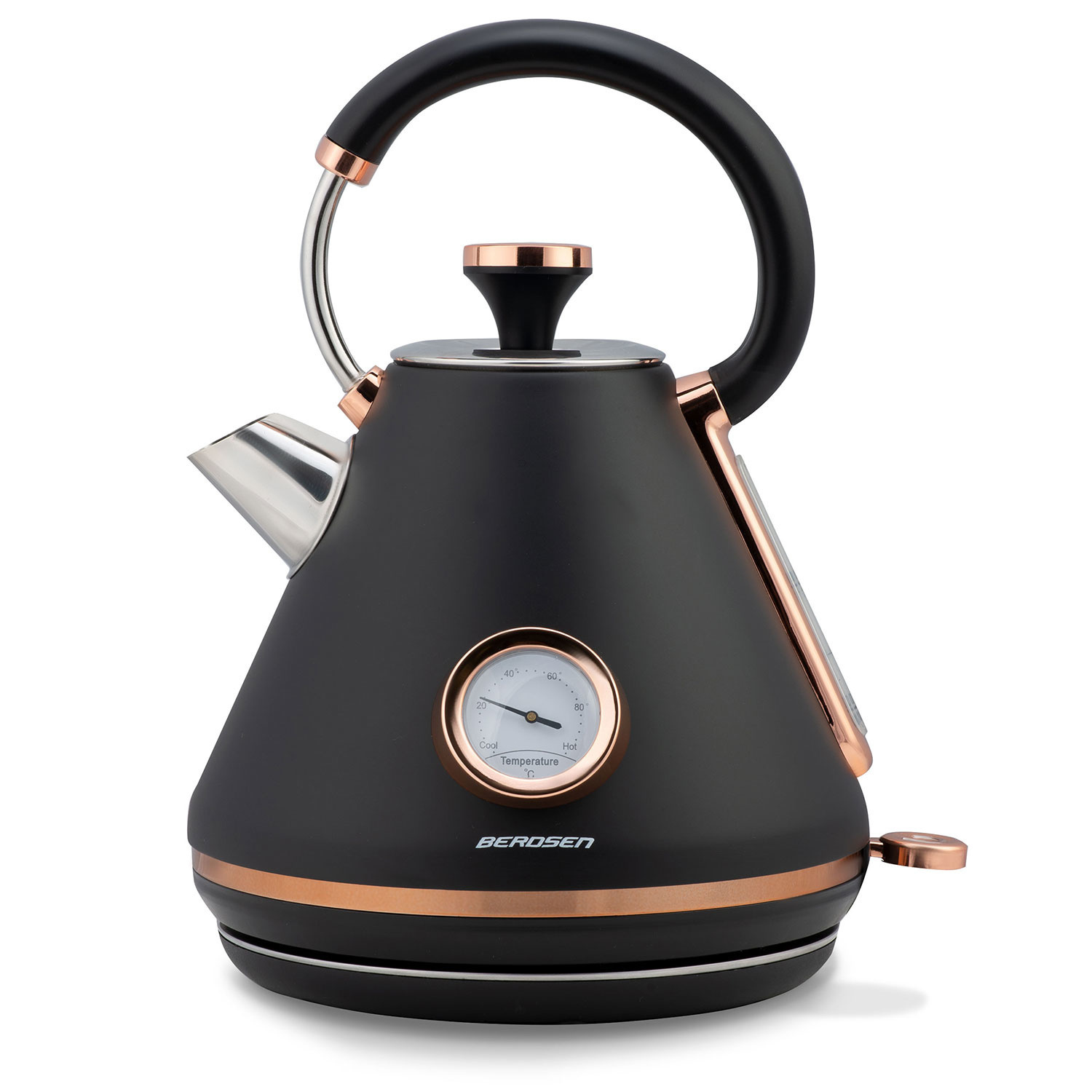Retro Waterkoker Zwart - 1.7L - Temperatuurmeter - 40% Korting!