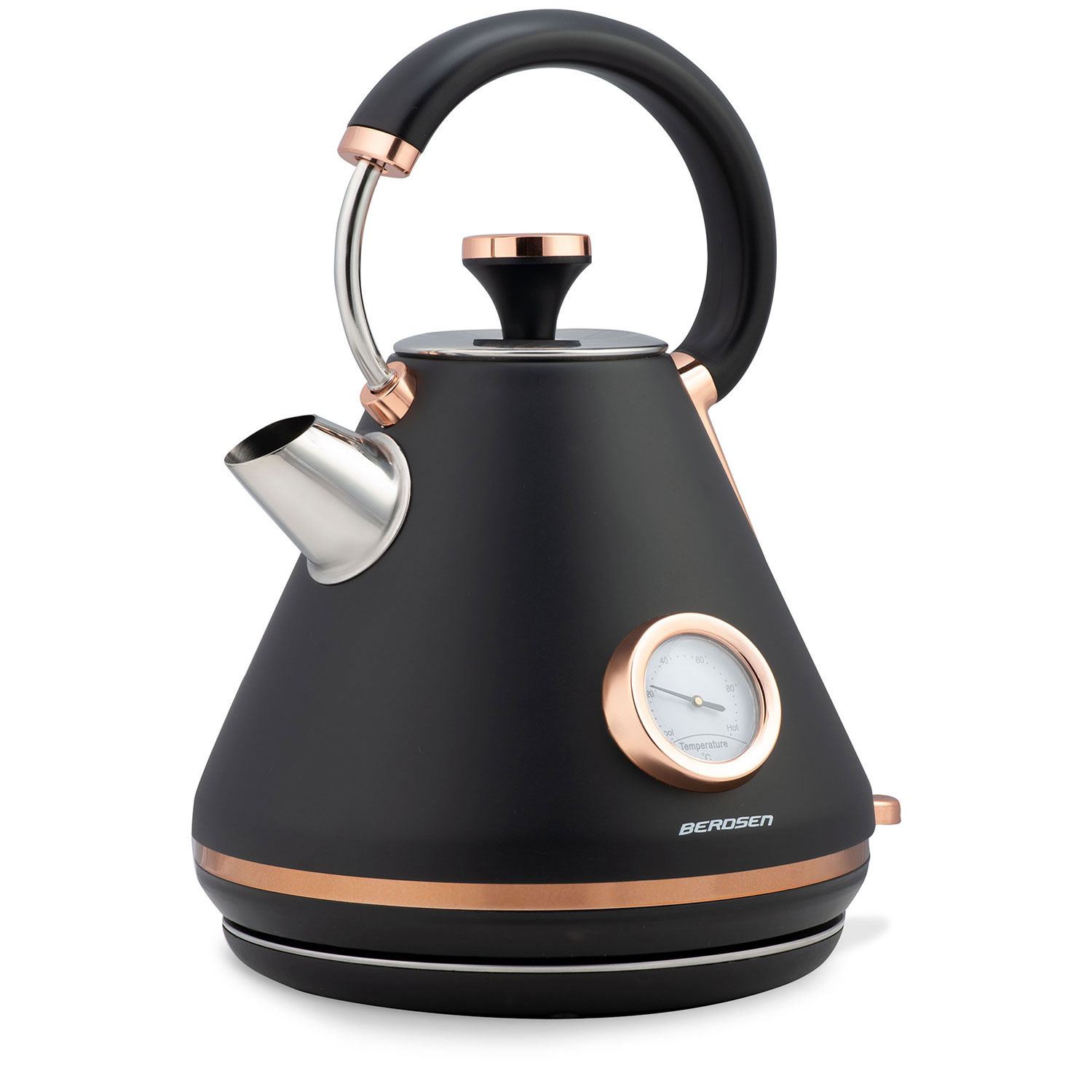 Retro Waterkoker Zwart - 1.7L - Temperatuurmeter - 40% Korting!