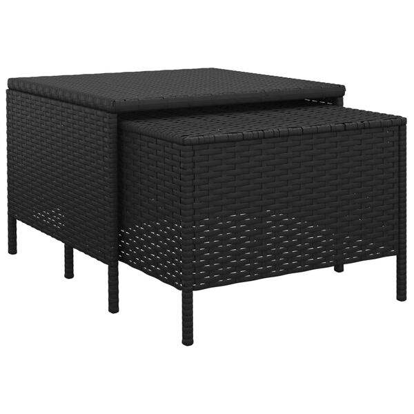vidaXL Loungeset Zwart 3-delig met Kussens - 35% Korting!