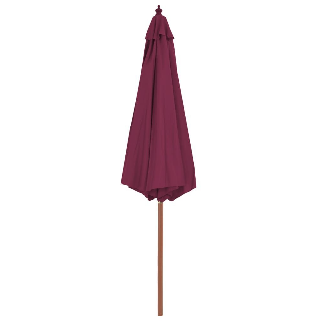 Parasol Bordeauxrood 300cm - Houten Paal! 62% Korting!