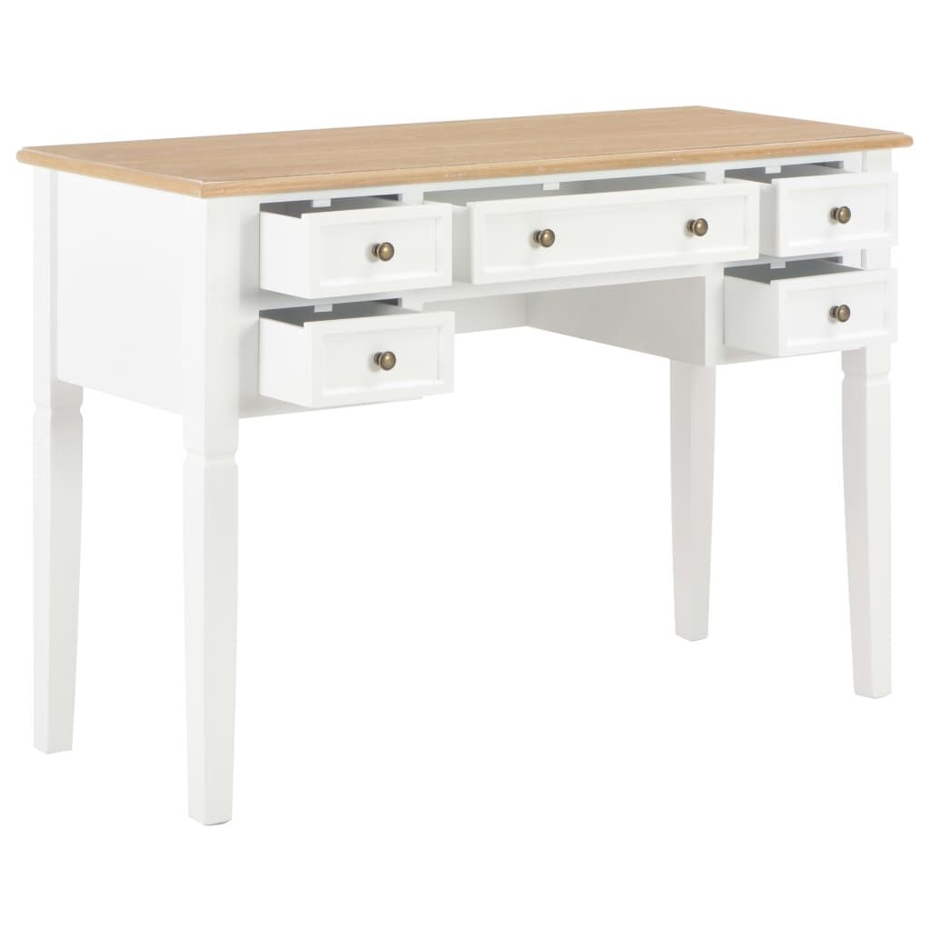 vidaXL Schrijftafel 109,5x45x77,5 cm hout wit