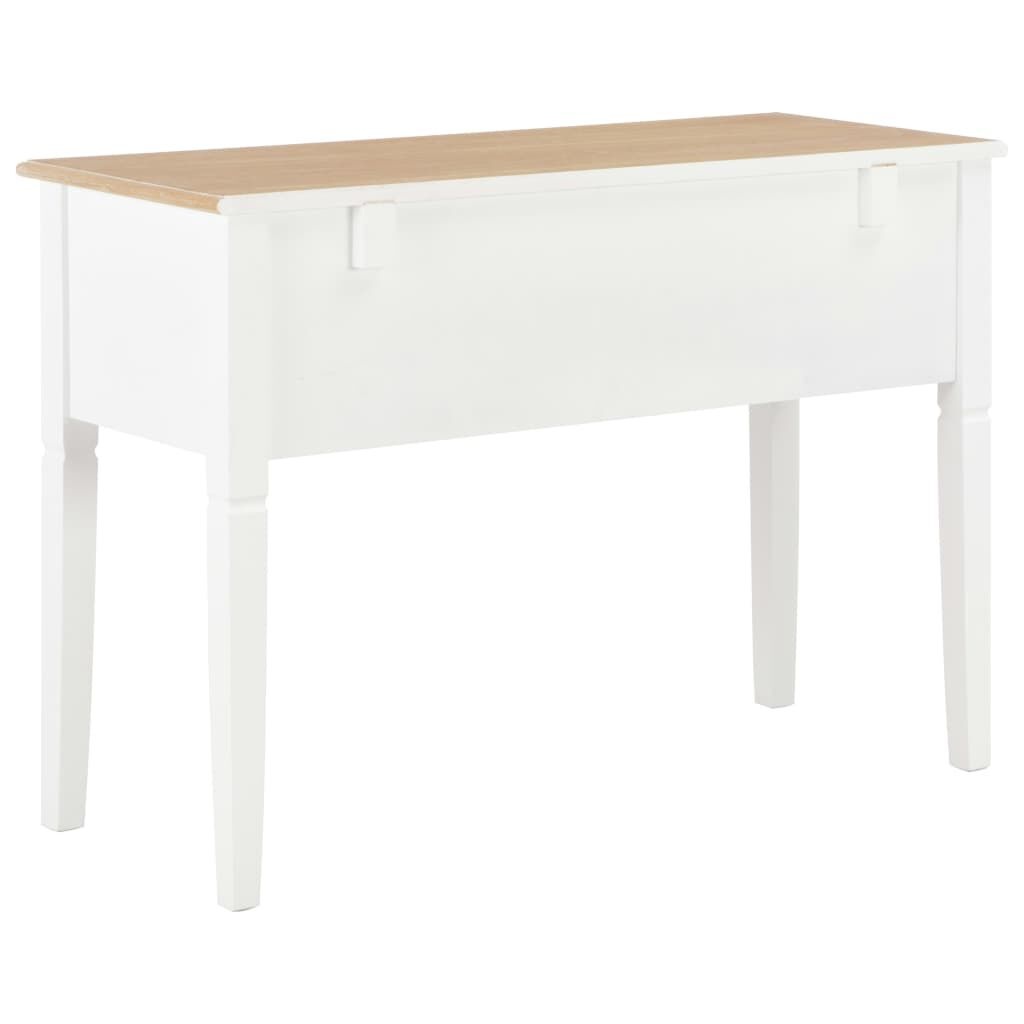 vidaXL Schrijftafel 109,5x45x77,5 cm hout wit