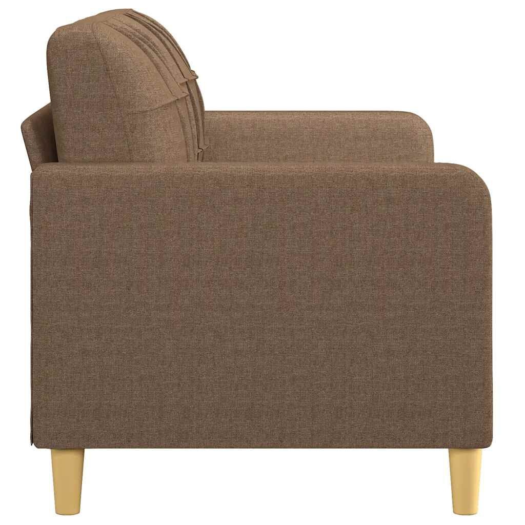 vidaXL Tweezitsbank 140 cm stof bruin