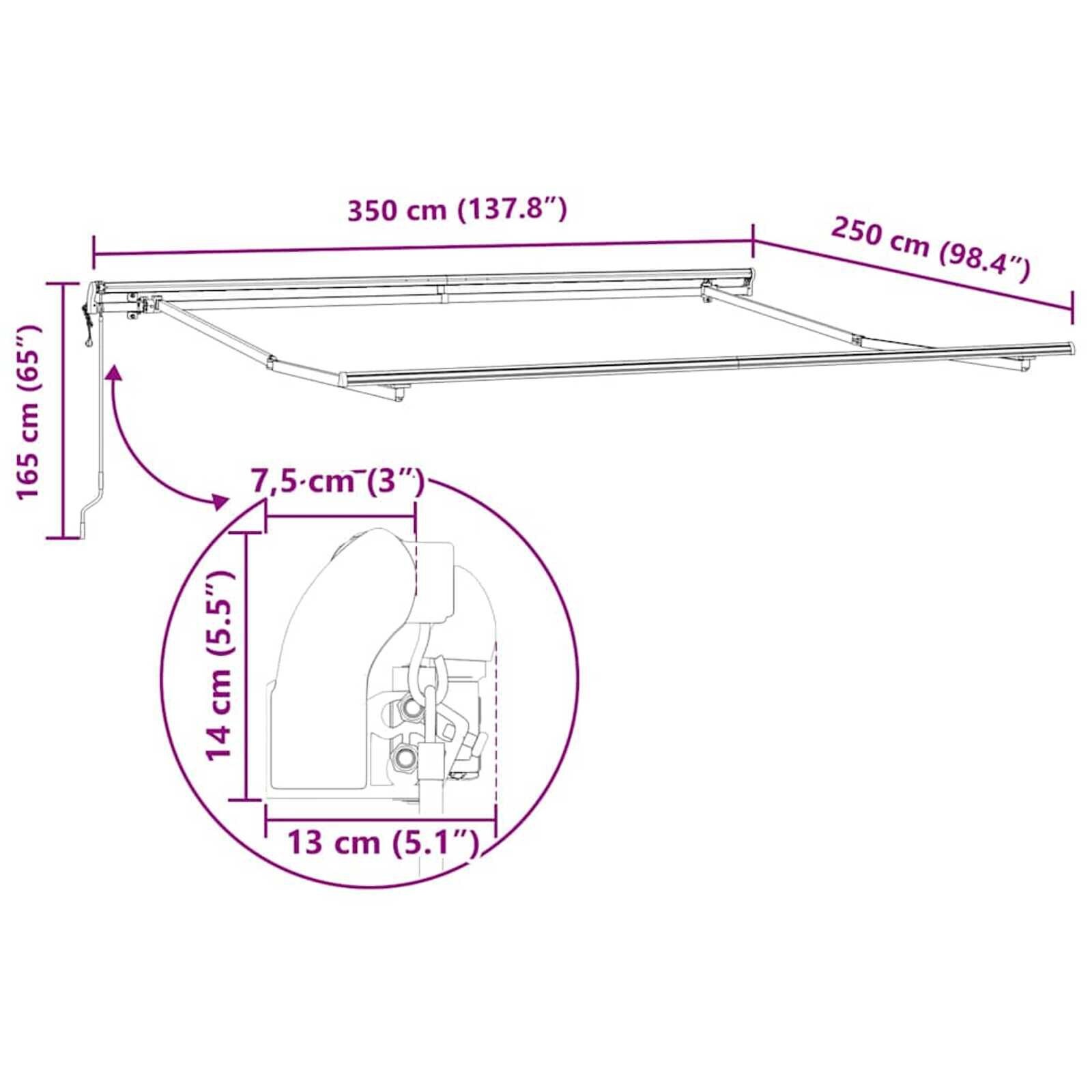 Markies Antraciet 3,5x2,5m - 40% Korting! Handmatig Metaal