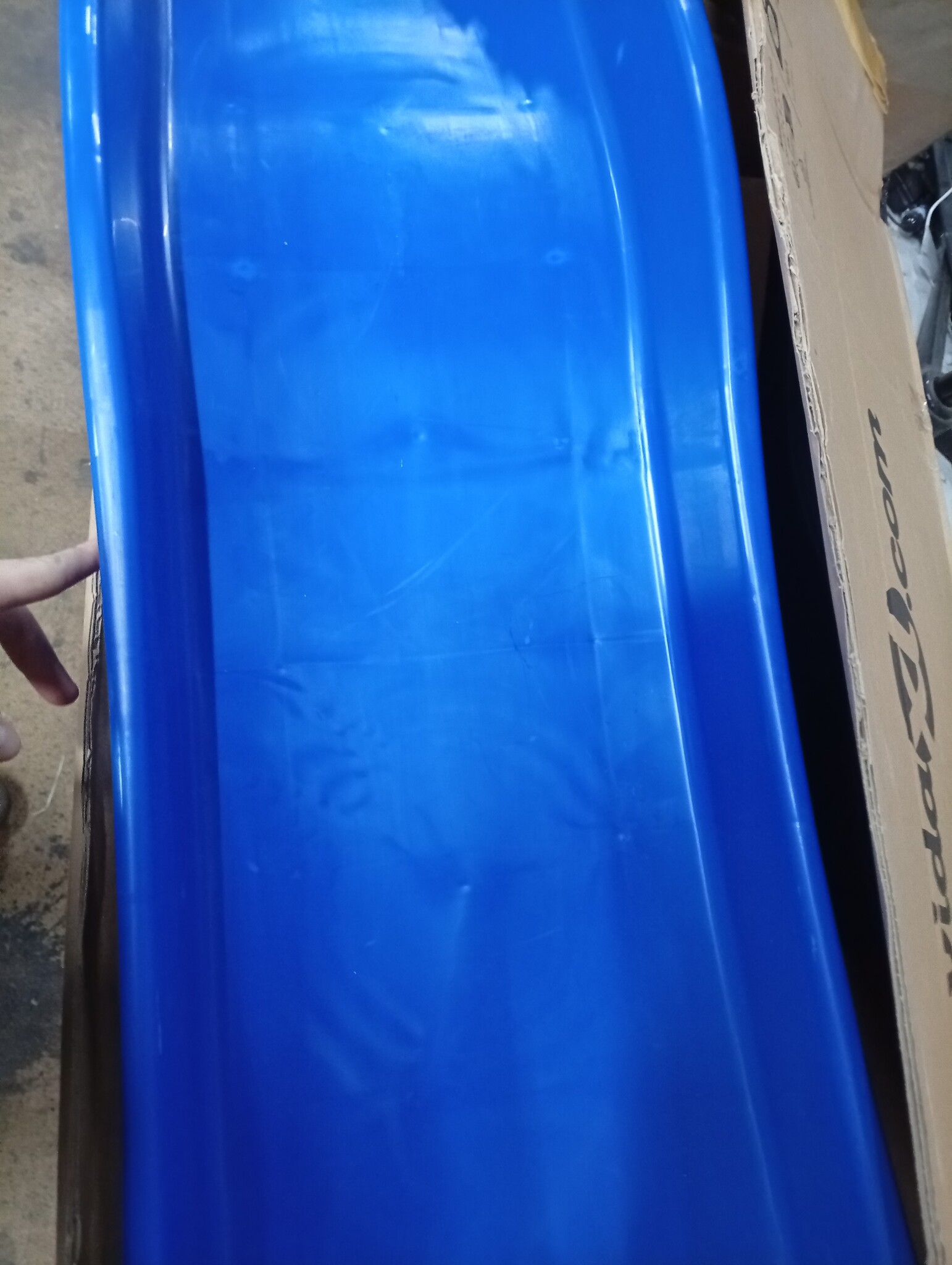 vidaXL Kinderglijbaan 174x38 cm polypropeen blauw