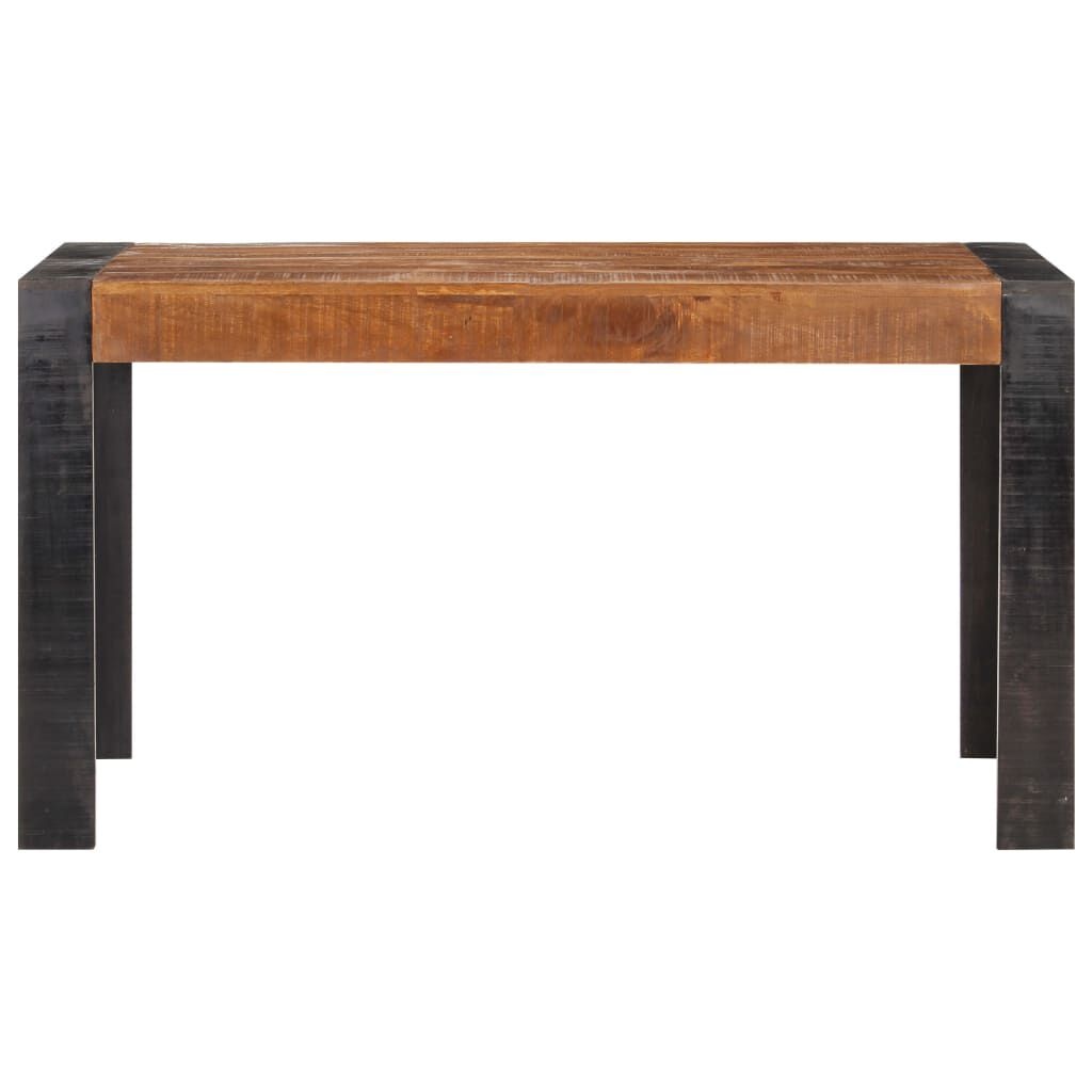 vidaXL Eettafel 140x70x76 cm massief ruw mangohout