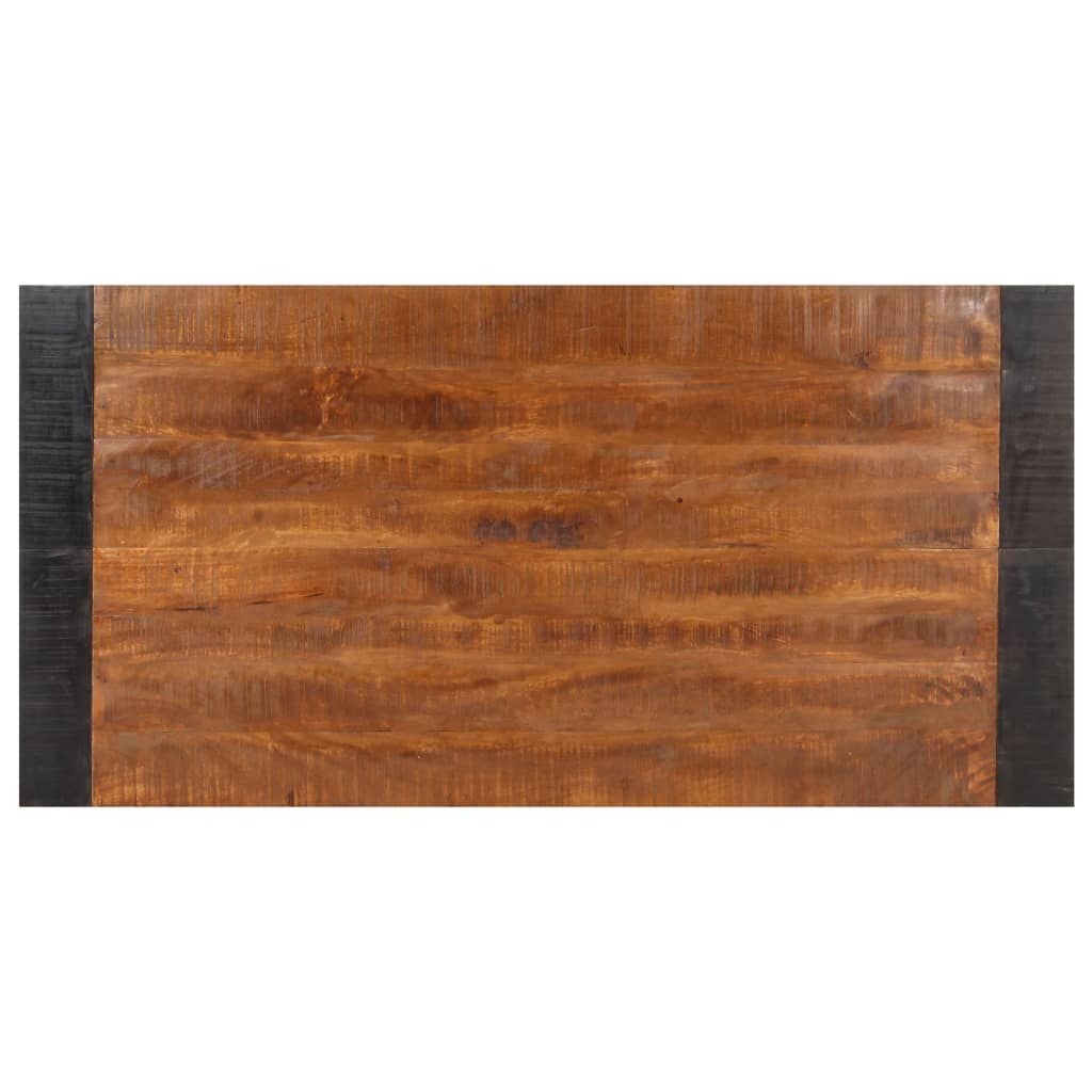 vidaXL Eettafel 140x70x76 cm massief ruw mangohout